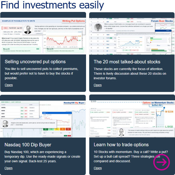Stock market widgets for investors.